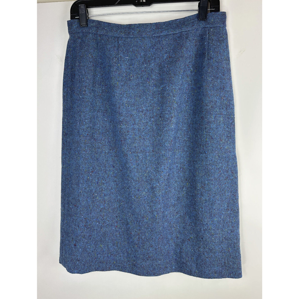 Donegal Wool Handwoven Made in Ireland Tweed Blazer & Skirt Set Blue No Size - Picture 11 of 14